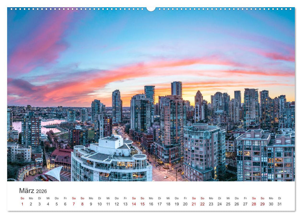 Vancouver - Eine wunderschöne Stadt an der Westküste Kanadas. (CALVENDO Wandkalender 2026)
