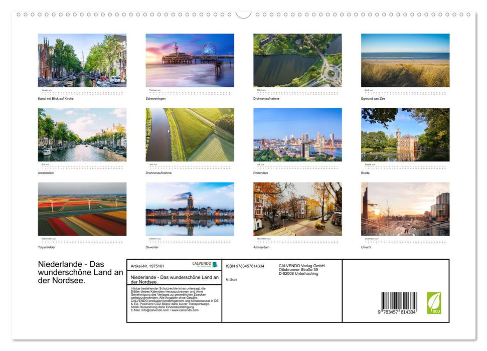 Niederlande - Das wunderschöne Land an der Nordsee. (CALVENDO Wandkalender 2026)