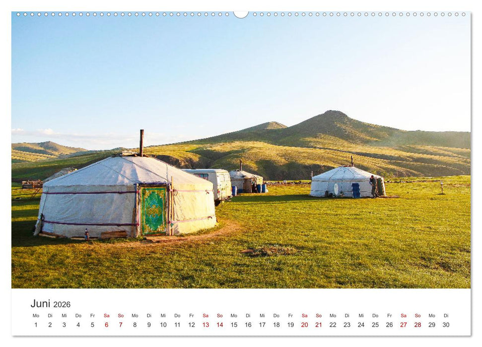Mongolei - Endlose Steppe und wilde Natur. (CALVENDO Wandkalender 2026)