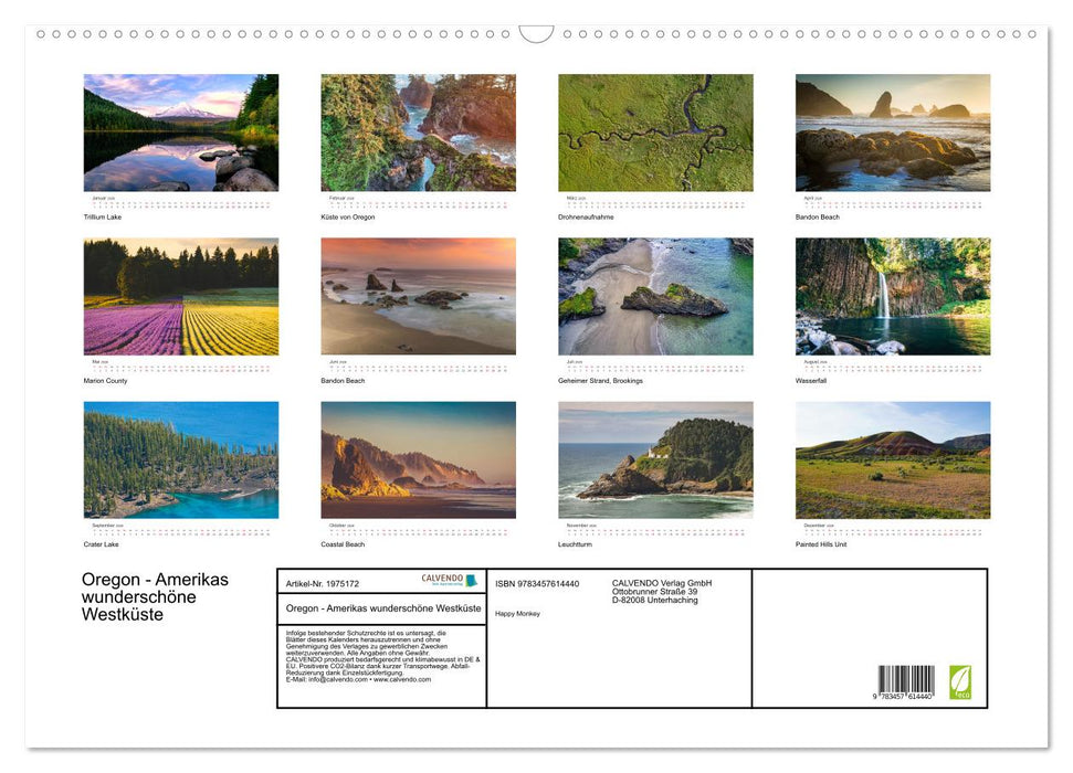 Oregon - Amerikas wunderschöne Westküste (CALVENDO Wandkalender 2026)