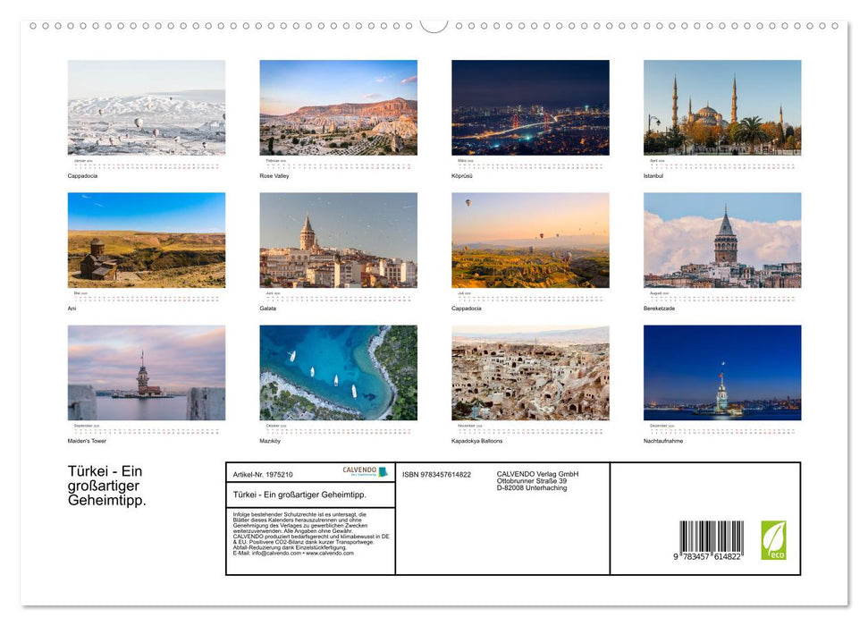 Türkei - Ein großartiger Geheimtipp. (CALVENDO Wandkalender 2026)