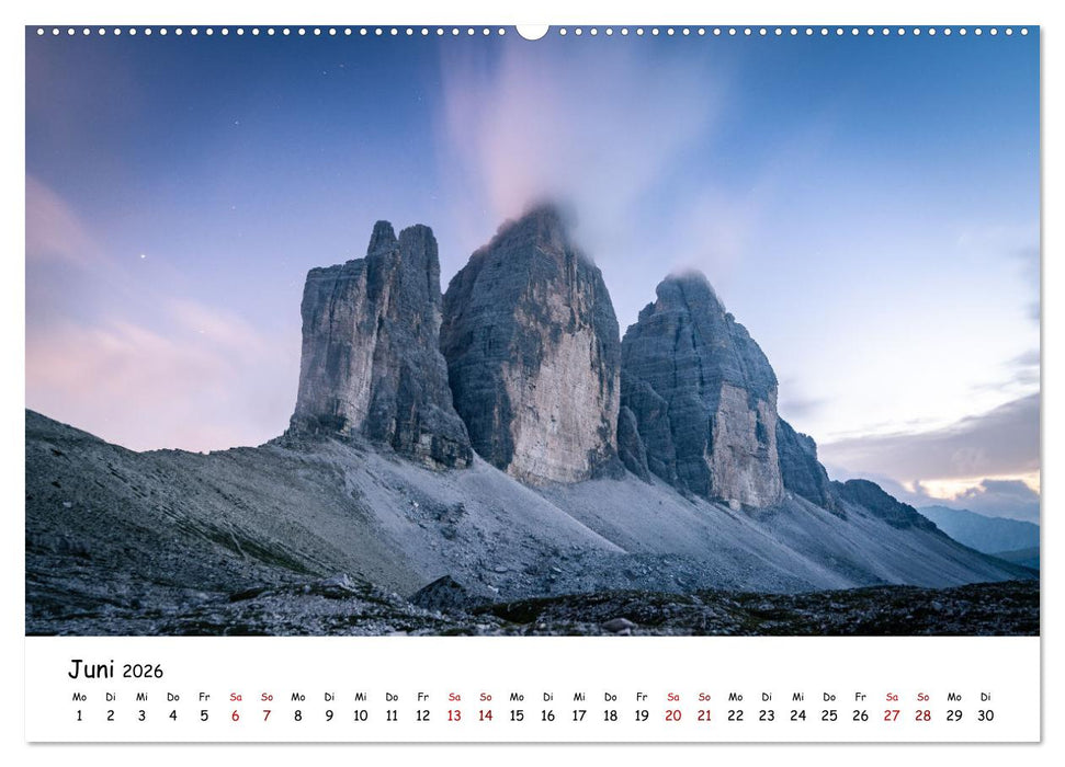 Schönste Berge der Alpen (CALVENDO Wandkalender 2026)