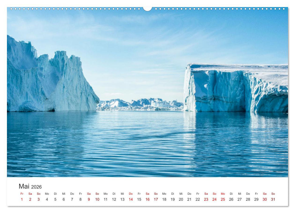 Zwischen den Eisbergen in Grönland (CALVENDO Wandkalender 2026)