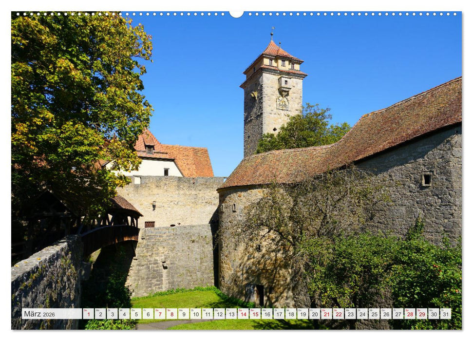 Rothenburg ob der Tauber. Sehenswürdigkeiten. (CALVENDO Wandkalender 2026)