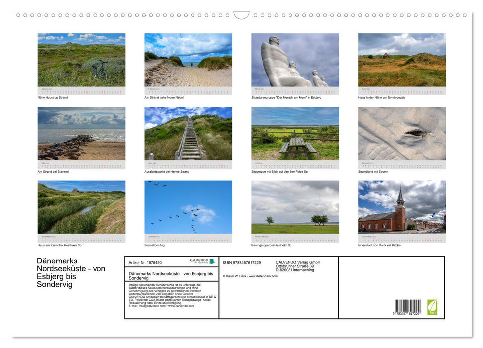 Dänemarks Nordseeküste - von Esbjerg bis Sondervig (CALVENDO Wandkalender 2026)