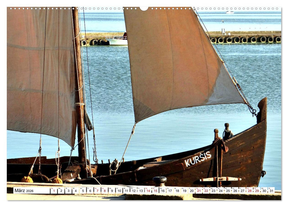 Unter Segeln übers Kurische Haff (CALVENDO Wandkalender 2026)