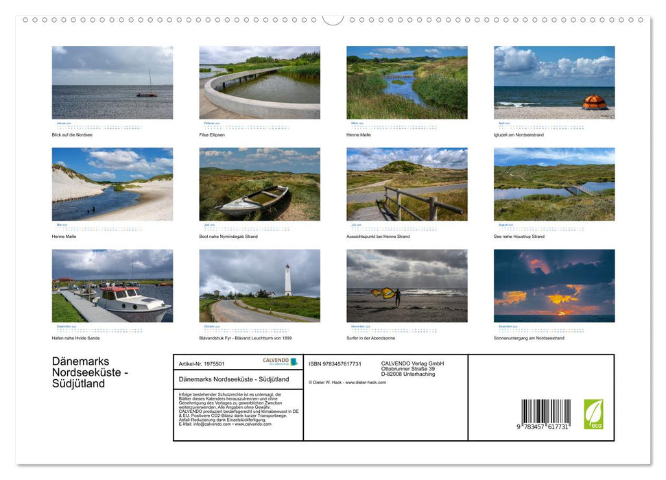Dänemarks Nordseeküste - Südjütland (CALVENDO Wandkalender 2026)