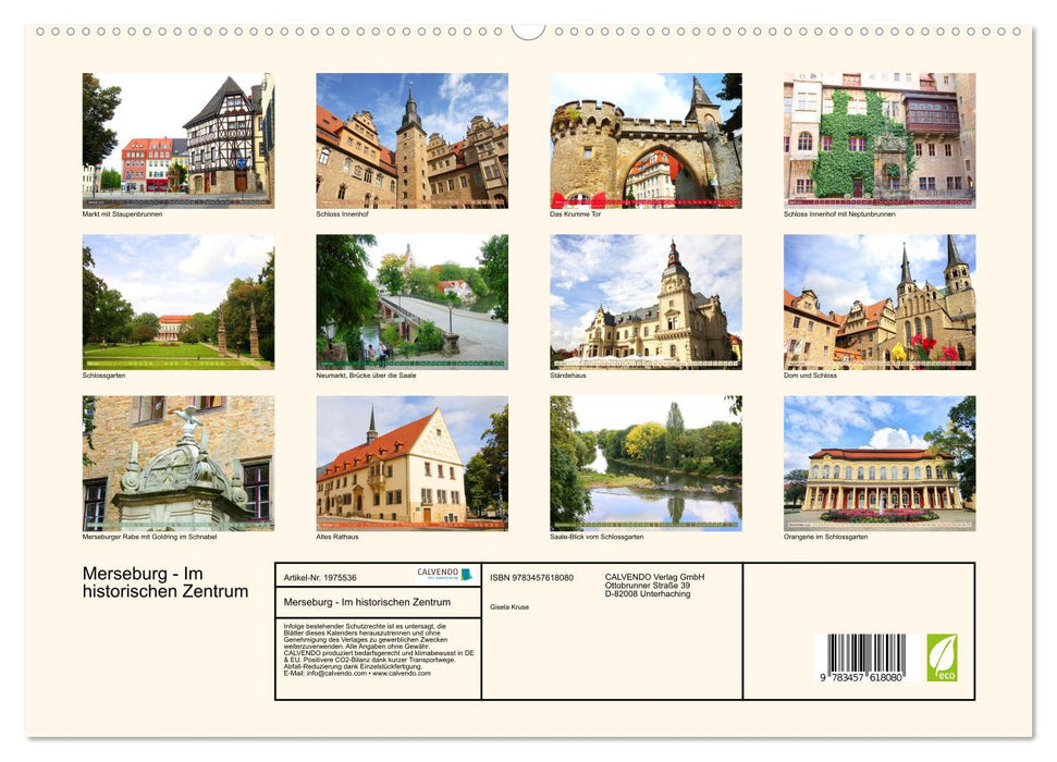 Merseburg - Im historischen Zentrum (CALVENDO Wandkalender 2026)