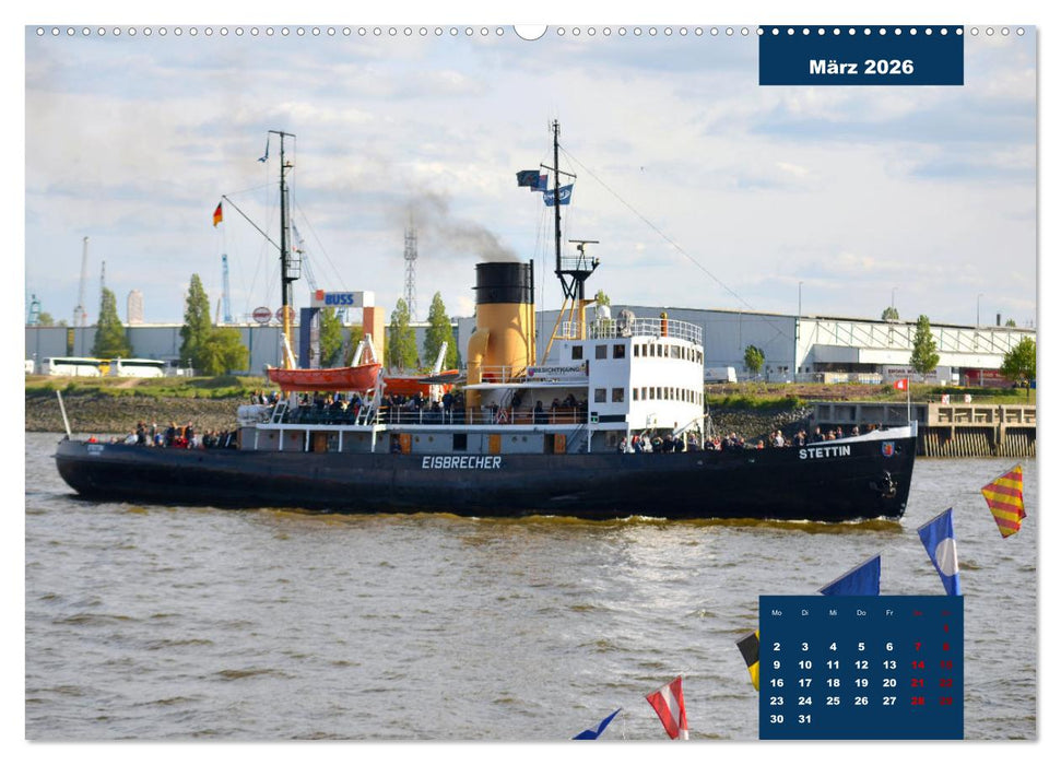 Hamburg und seine Schiffe- fotografiert von Ralf Kretschmer (CALVENDO Wandkalender 2026)