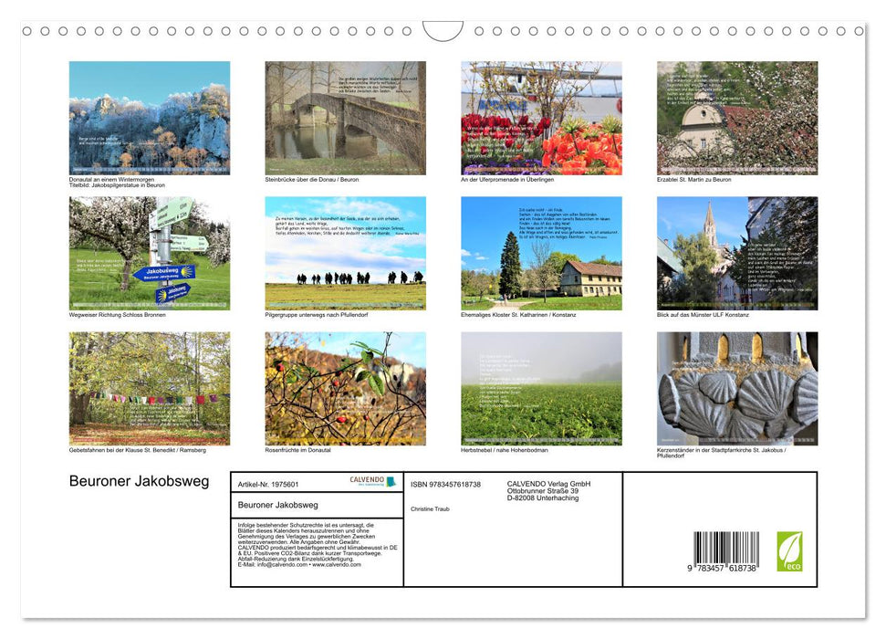 Beuroner Jakobsweg (CALVENDO Wandkalender 2026)