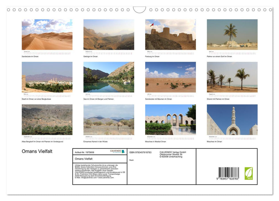 Omans Vielfalt (CALVENDO Wandkalender 2026)