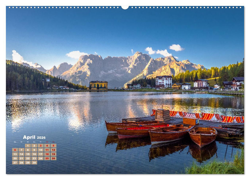 Dolomiten Impression, Hochpustertal, Seiser Alm, Gröden, Val di Fassa (CALVENDO Premium Wandkalender 2026)