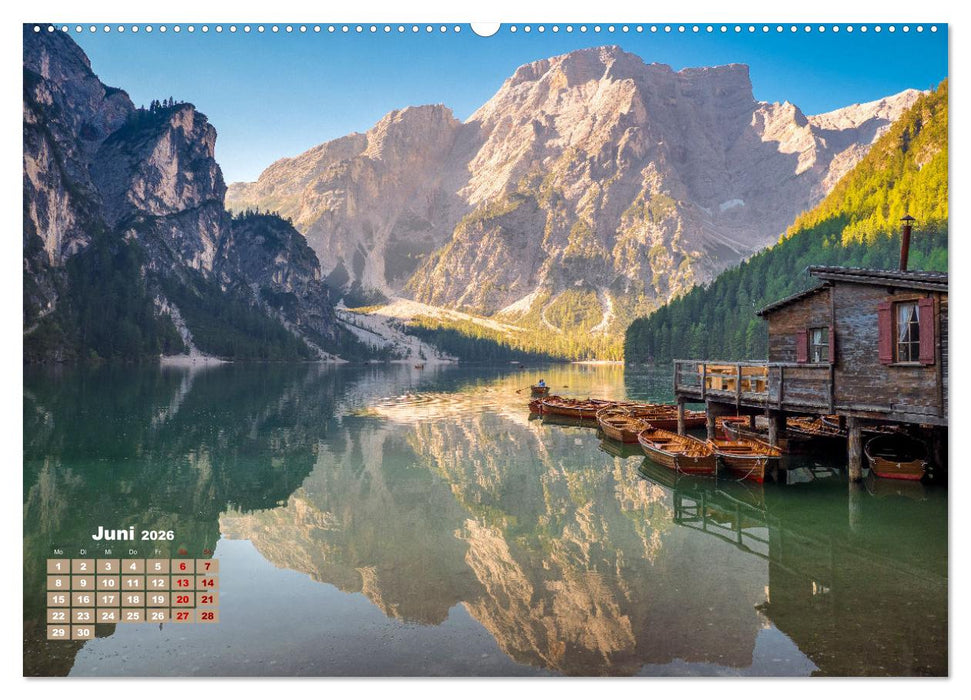 Dolomiten Impression, Hochpustertal, Seiser Alm, Gröden, Val di Fassa (CALVENDO Premium Wandkalender 2026)