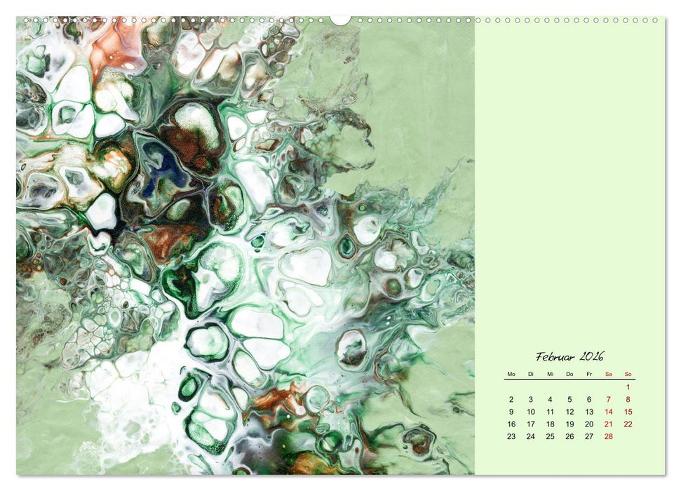 Farbfantasien - Pouring (CALVENDO Wandkalender 2026)
