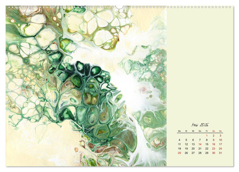 Farbfantasien - Pouring (CALVENDO Wandkalender 2026)