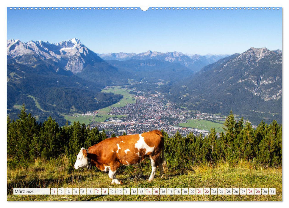 Urlaub in der Zugspitz Region (CALVENDO Wandkalender 2026)