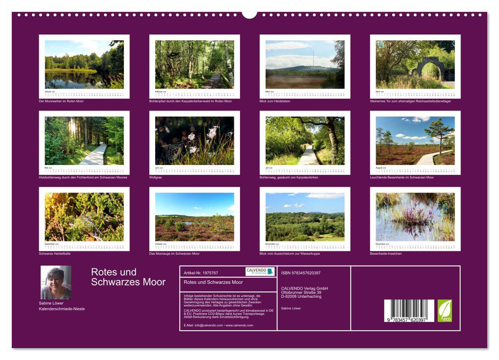 Rotes und Schwarzes Moor (CALVENDO Wandkalender 2026)