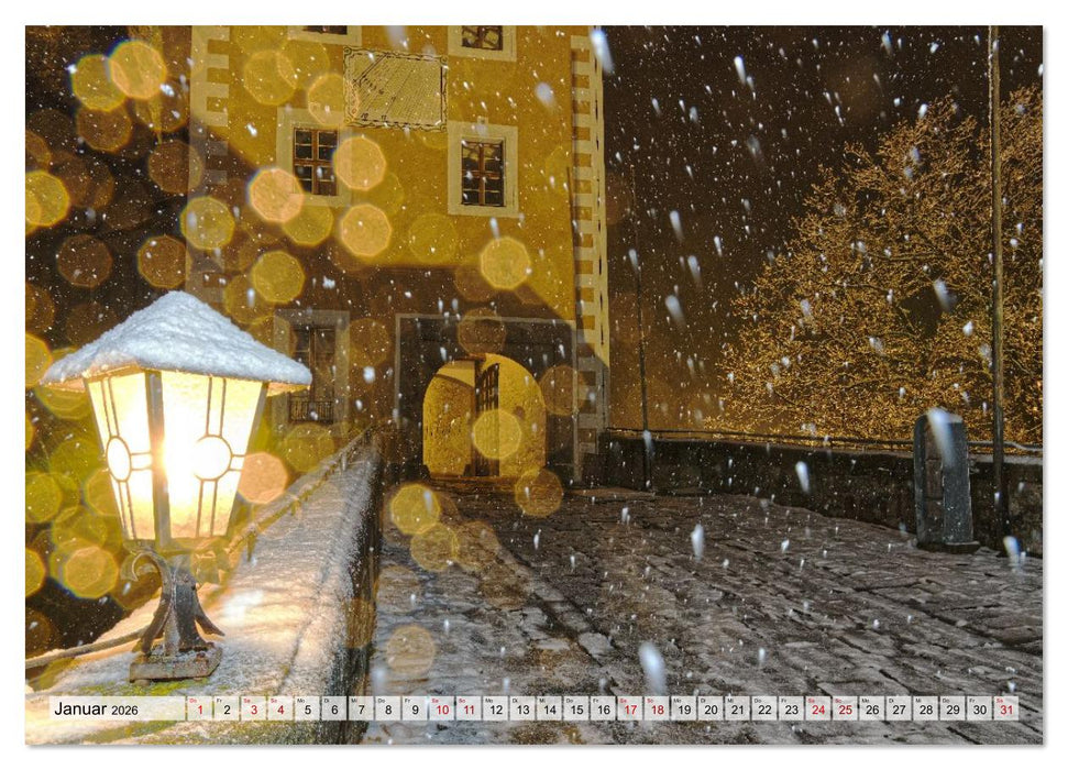 Die Burg Hohnstein im Licht der vier Jahreszeiten (CALVENDO Wandkalender 2026)