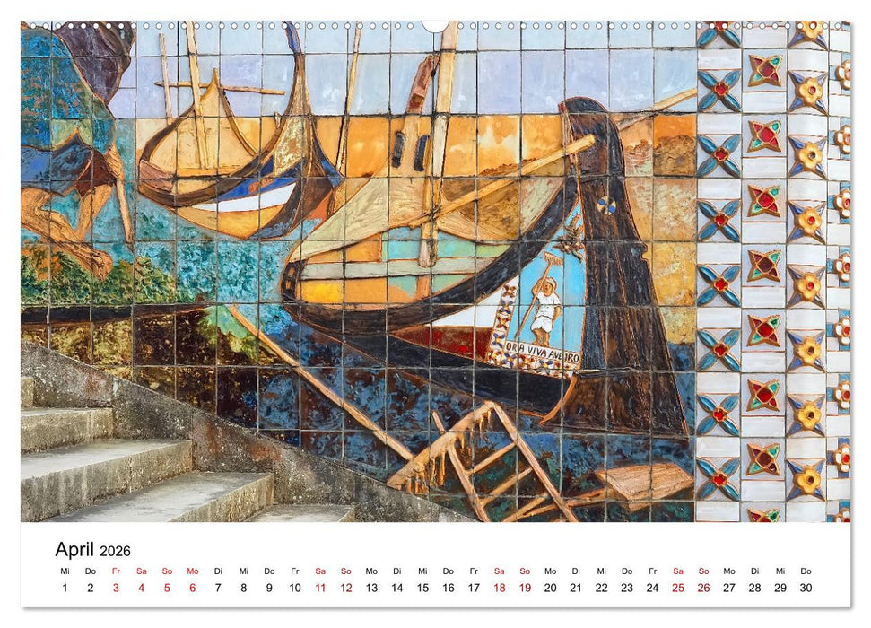 Azulejos - Portugals beliebte Kachel Kunst (CALVENDO Wandkalender 2026)