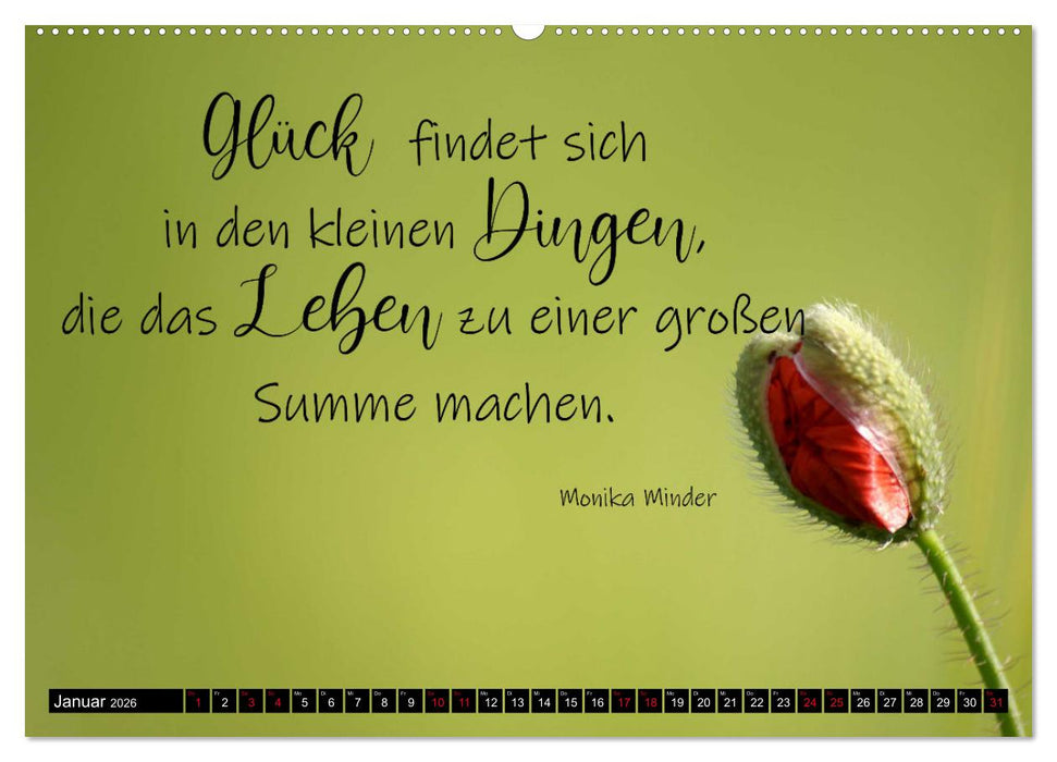 Bilder und Texte für die Seele (CALVENDO Wandkalender 2026)