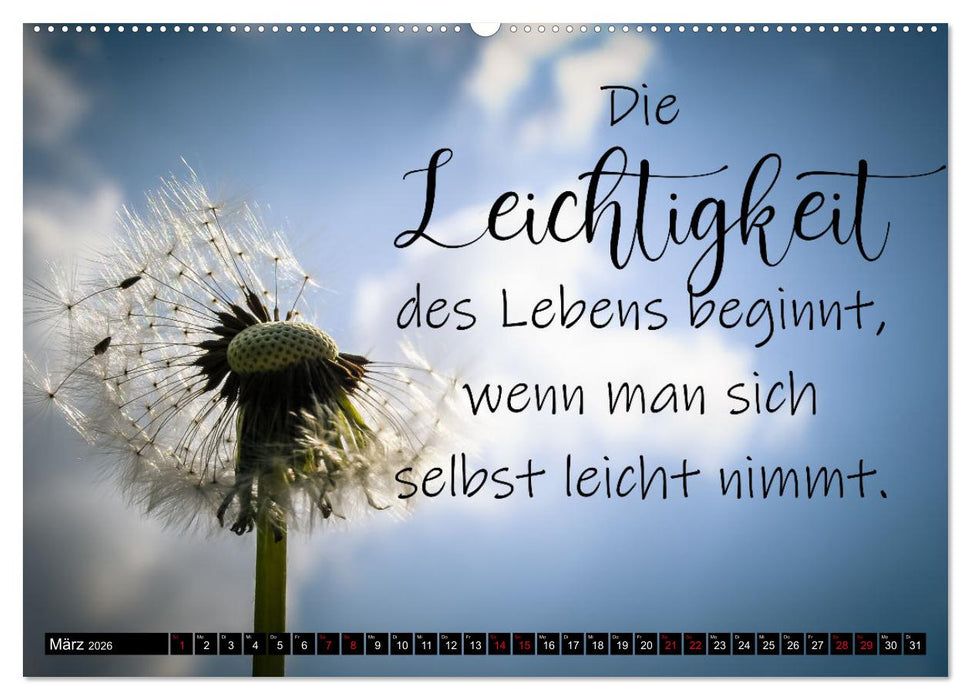 Bilder und Texte für die Seele (CALVENDO Wandkalender 2026)