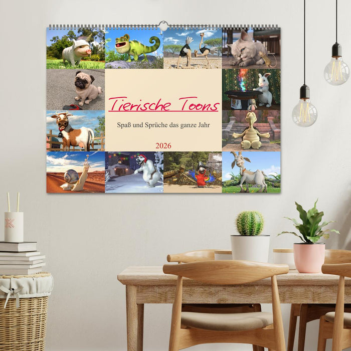 Tierische Toons (CALVENDO Wandkalender 2026)
