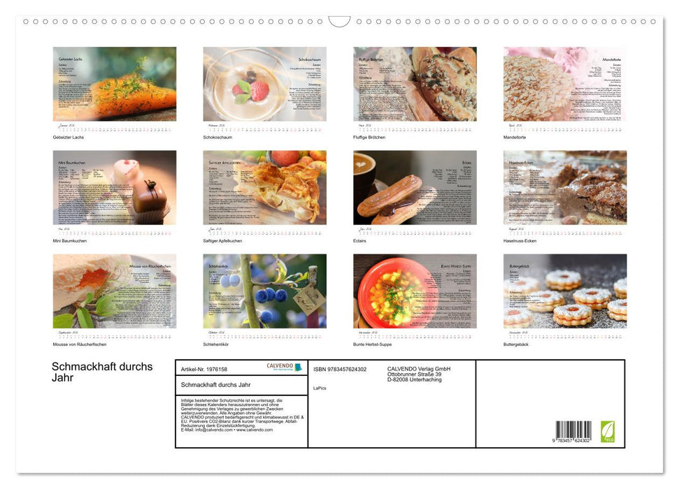 Schmackhaft durchs Jahr (CALVENDO Wandkalender 2026)