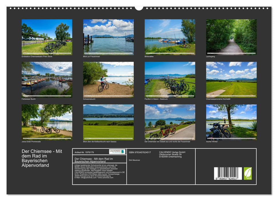 Der Chiemsee - Mit dem Rad im Bayerischen Alpenvorland (CALVENDO Wandkalender 2026)