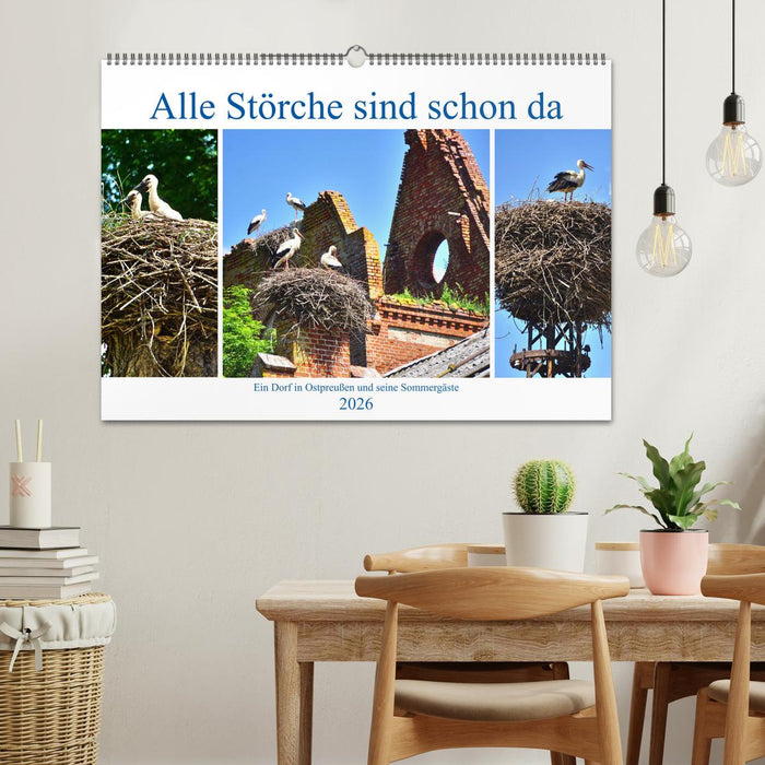 Alle Störche sind schon da - Ein Dorf in Ostpreußen und seine Sommergäste (CALVENDO Wandkalender 2026)
