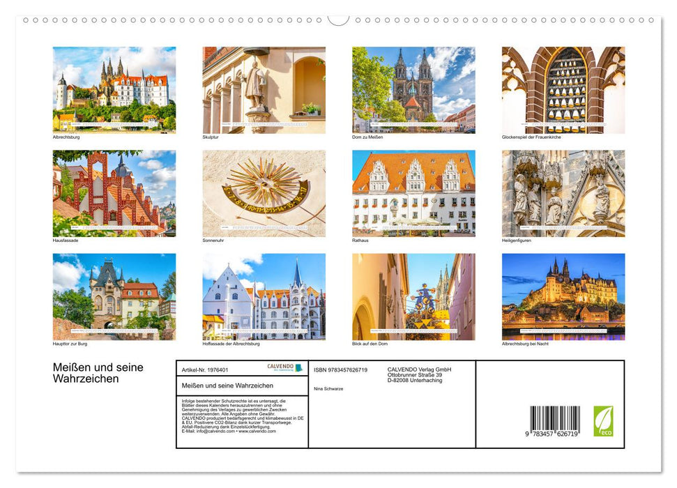 Meißen und seine Wahrzeichen (CALVENDO Wandkalender 2026)