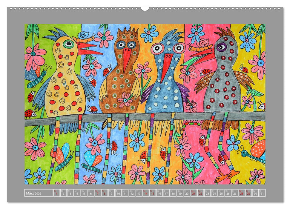 Malerei, lustig und vergnügt (CALVENDO Wandkalender 2026)