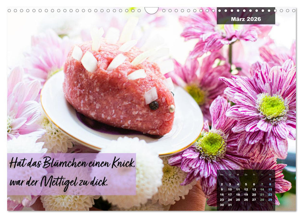 Mettkalender - Mettigel Edition (CALVENDO Wandkalender 2026)