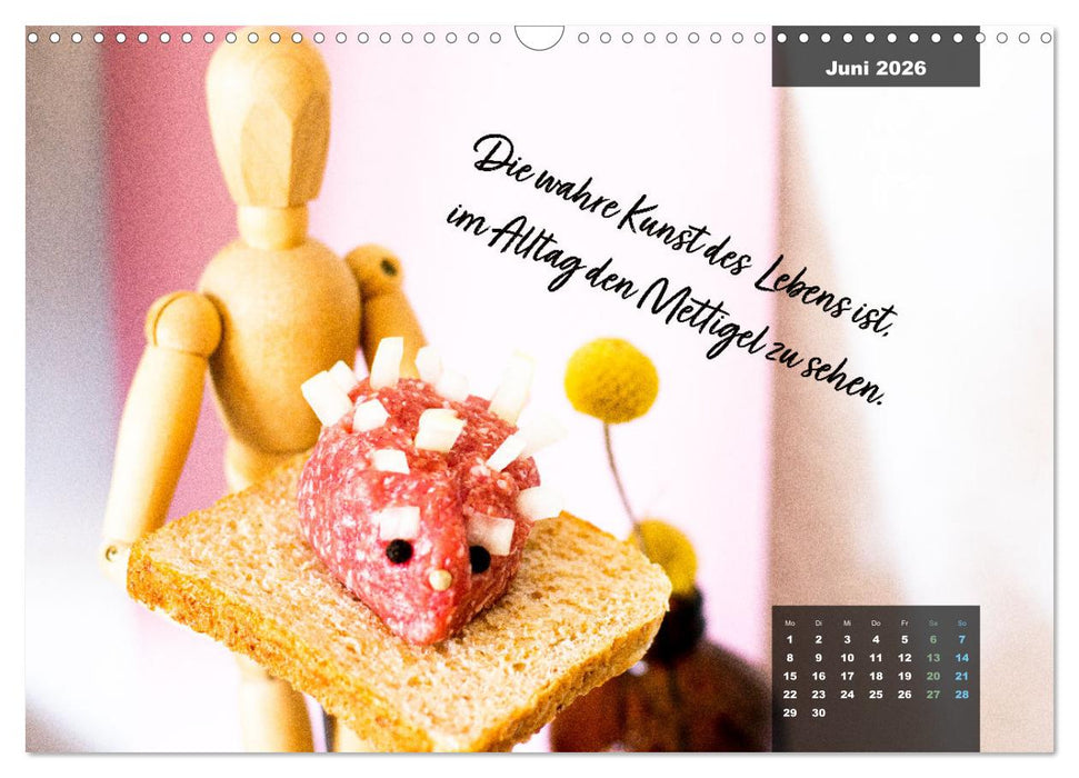 Mettkalender - Mettigel Edition (CALVENDO Wandkalender 2026)