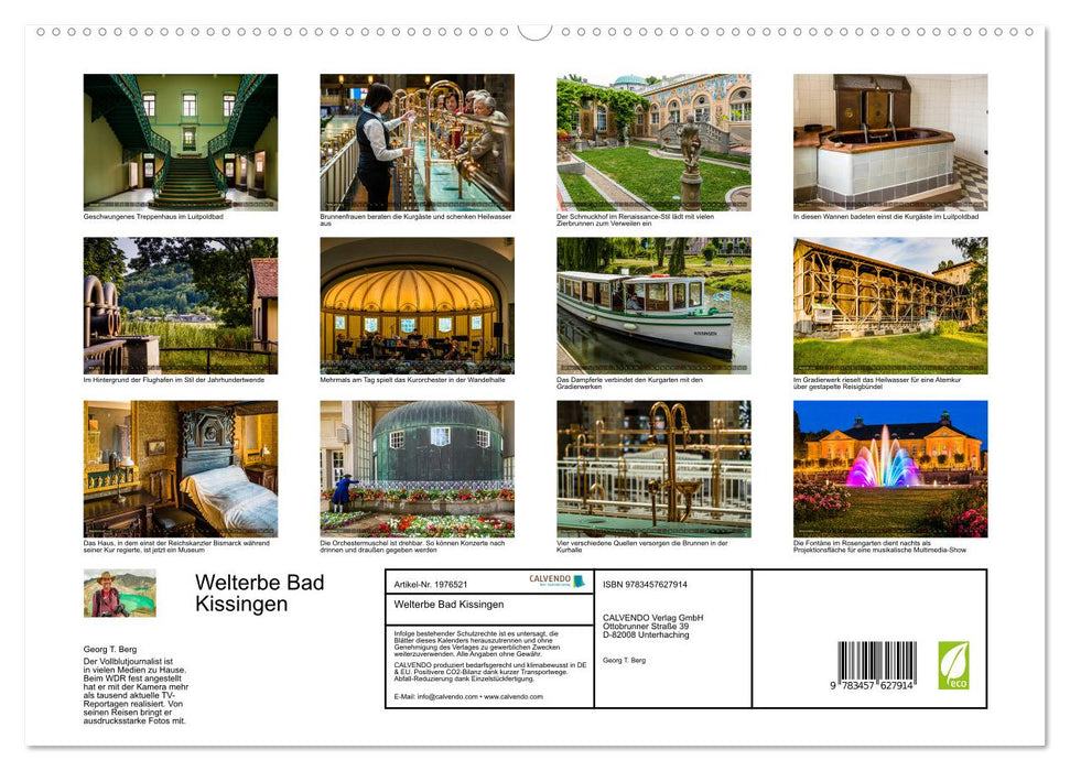 Welterbe Bad Kissingen (CALVENDO Wandkalender 2026)