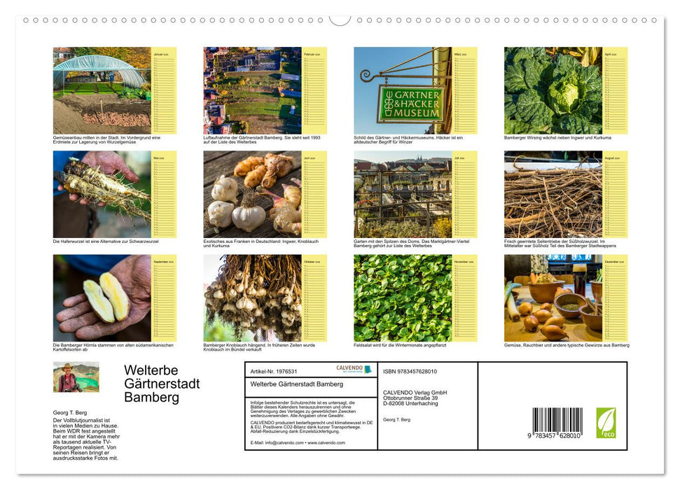 Welterbe Gärtnerstadt Bamberg (CALVENDO Wandkalender 2026)