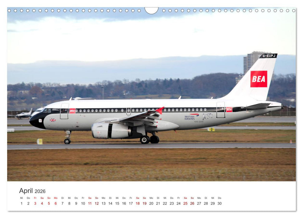 Ein Jahr am Flughafen Stuttgart (CALVENDO Wandkalender 2026)