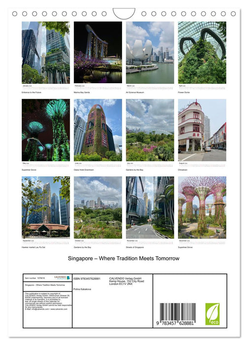 Singapore – Where Tradition Meets Tomorrow (CALVENDO Monthly Calendar 2026)