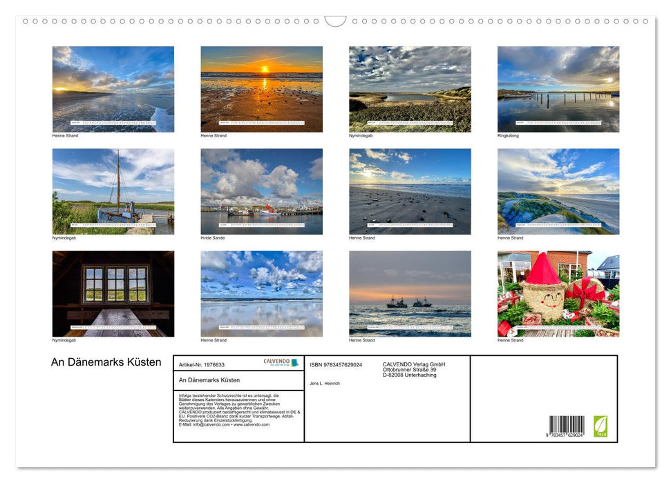 An Dänemarks Küsten (CALVENDO Wandkalender 2026)