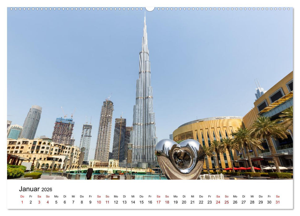 Weltstadt Dubai (CALVENDO Wandkalender 2026)