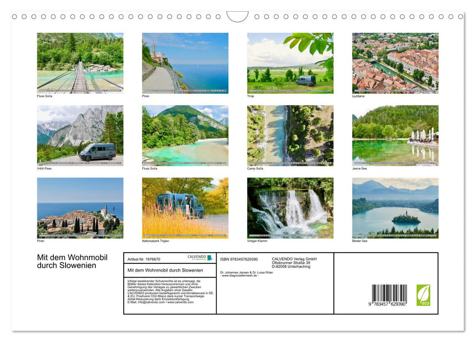 Mit dem Wohnmobil durch Slowenien (CALVENDO Wandkalender 2026)