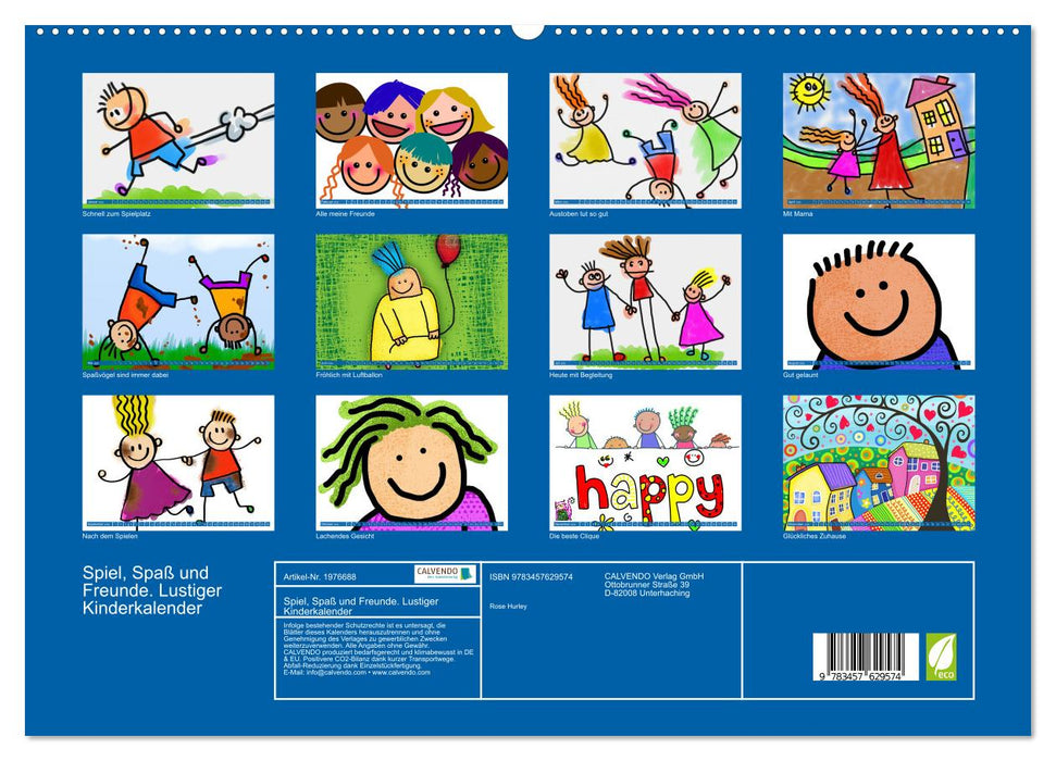 Spiel, Spaß und Freunde. Lustiger Kinderkalender (CALVENDO Wandkalender 2026)