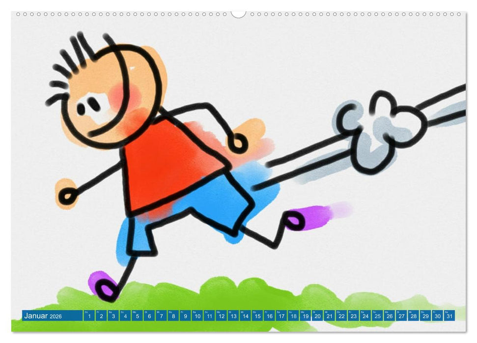 Spiel, Spaß und Freunde. Lustiger Kinderkalender (CALVENDO Wandkalender 2026)