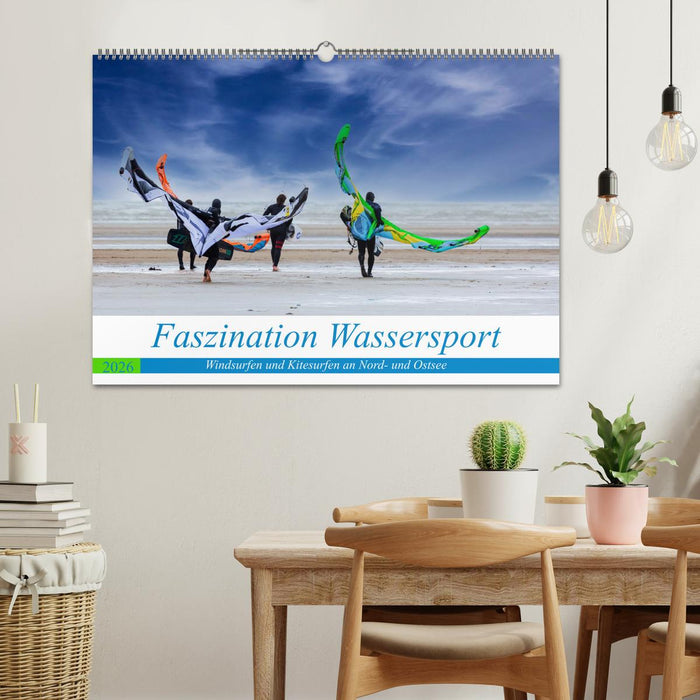 Faszination Wassersport - Windsurfen und Kitesurfen an Nord- und Ostsee (CALVENDO Wandkalender 2026)