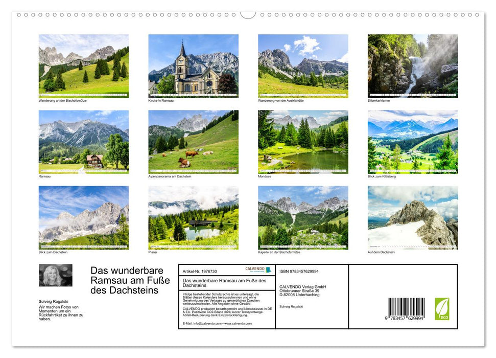 Das wunderbare Ramsau am Fuße des Dachsteins (CALVENDO Wandkalender 2026)