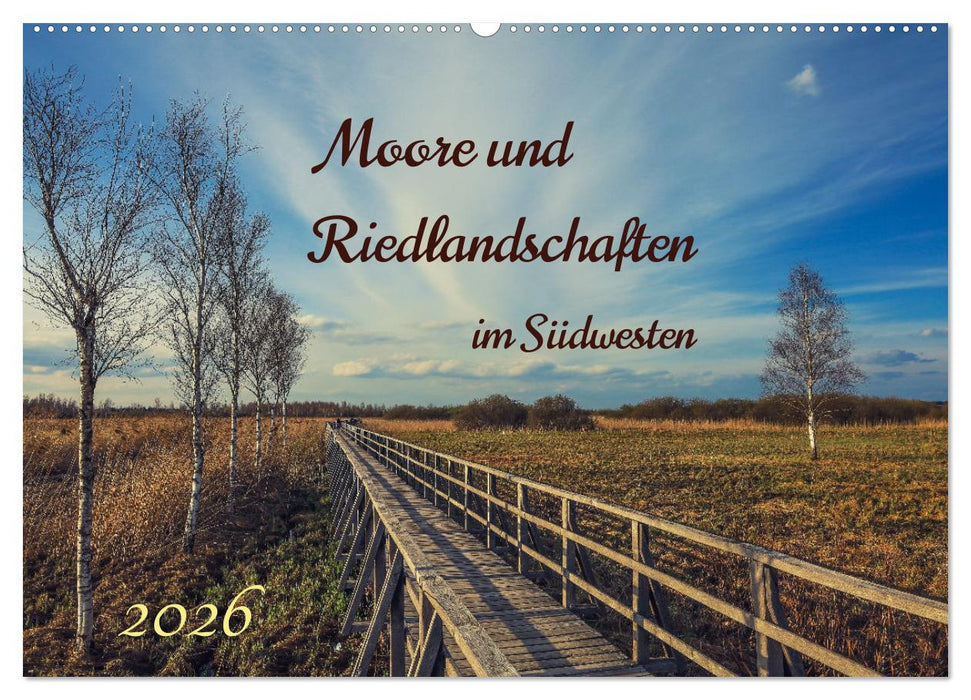 Moor und Riedlandschaften im Südwesten (CALVENDO Wandkalender 2026)