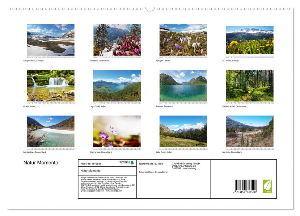 Natur Momente (CALVENDO Wandkalender 2026)