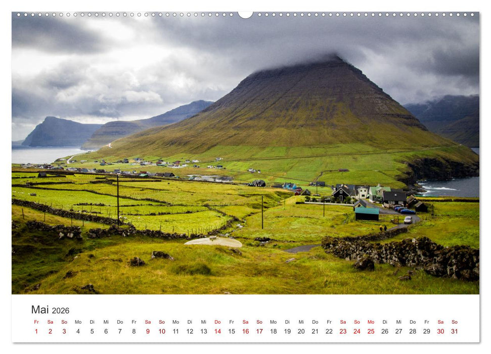 Färöer Inseln - Geheimnisvolle Inseln im Nordatlantik (CALVENDO Wandkalender 2026)