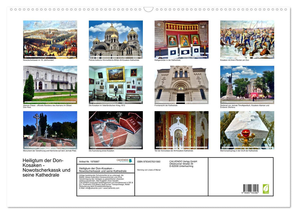 Heiligtum der Don-Kosaken - Nowotscherkassk und seine Kathedrale (CALVENDO Wandkalender 2026)