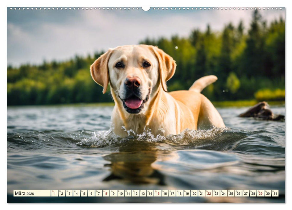 Labradore in Aktion (CALVENDO Premium Wandkalender 2026)