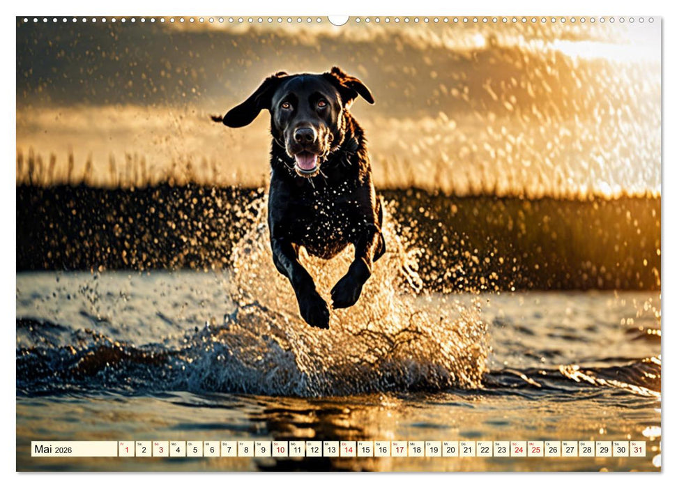 Labradore in Aktion (CALVENDO Premium Wandkalender 2026)